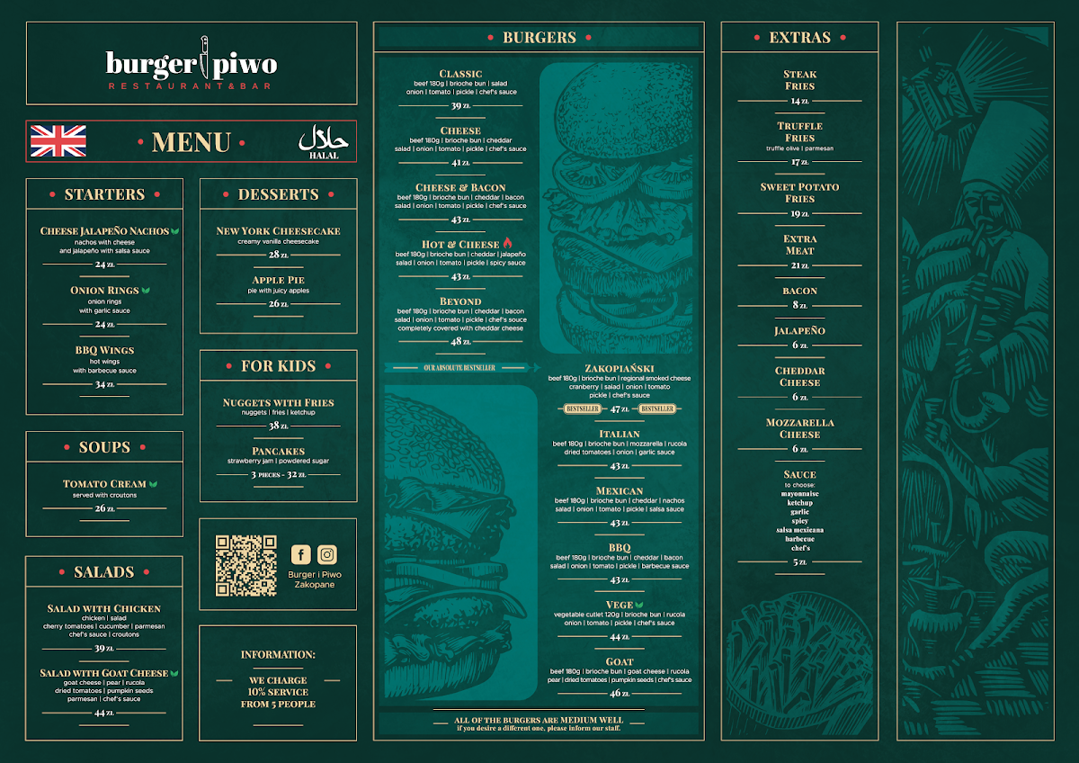 Menu Burger I Piwo Zakopane-6