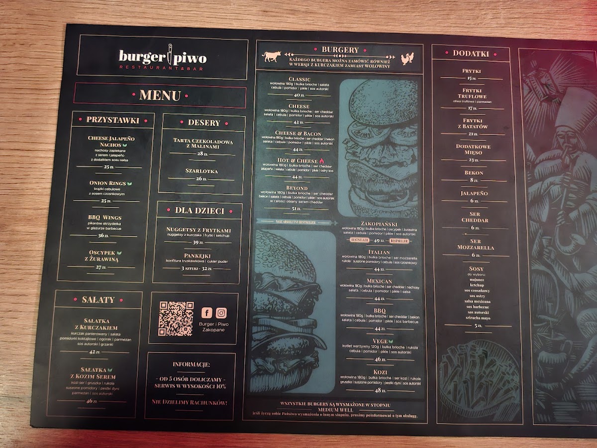 Menu Burger I Piwo Zakopane-8