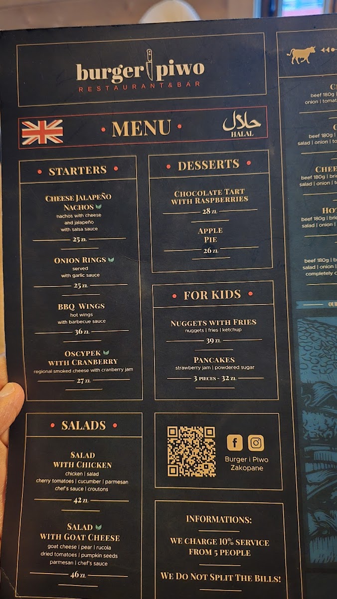 Menu Burger I Piwo Zakopane-9